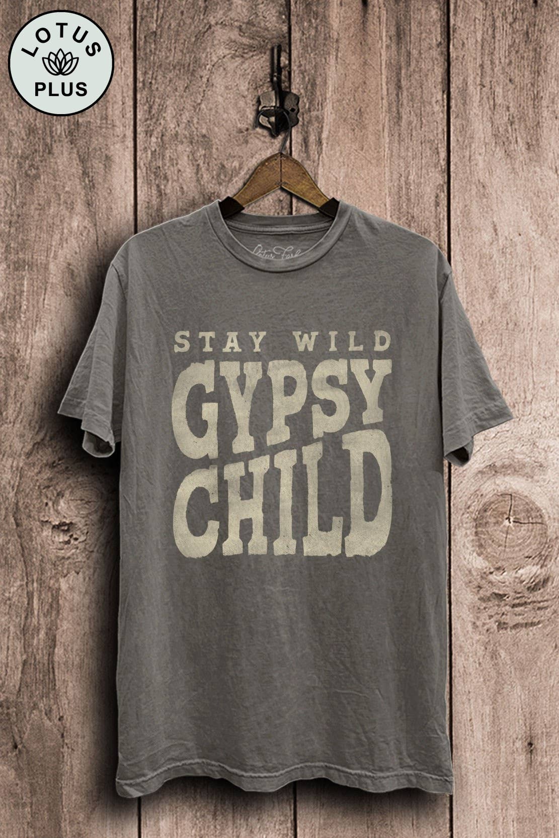Lotus Fashion Collection - Wholesale Screen Printed T-Shirt - Women's - Stay Wild Gypsy Child Graphic Top3