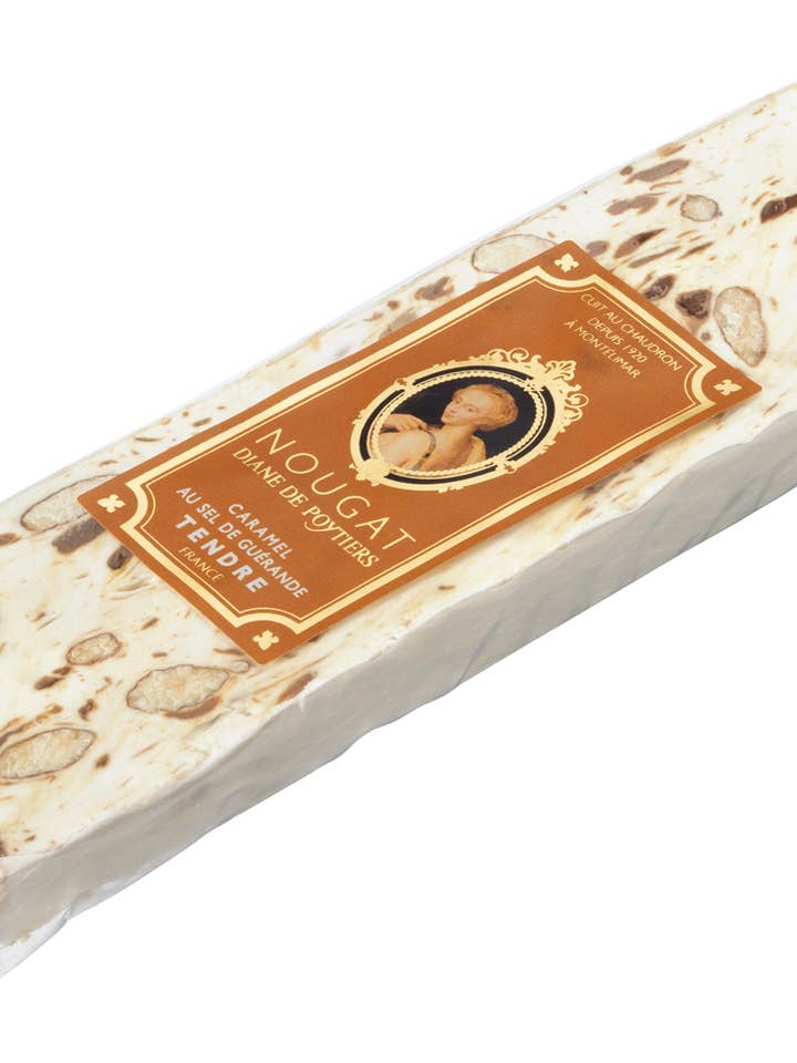 Nougat med Isigny-karamel og Guérande-salt, 100 g for engroshandel hos Nougat Diane De Poytiers