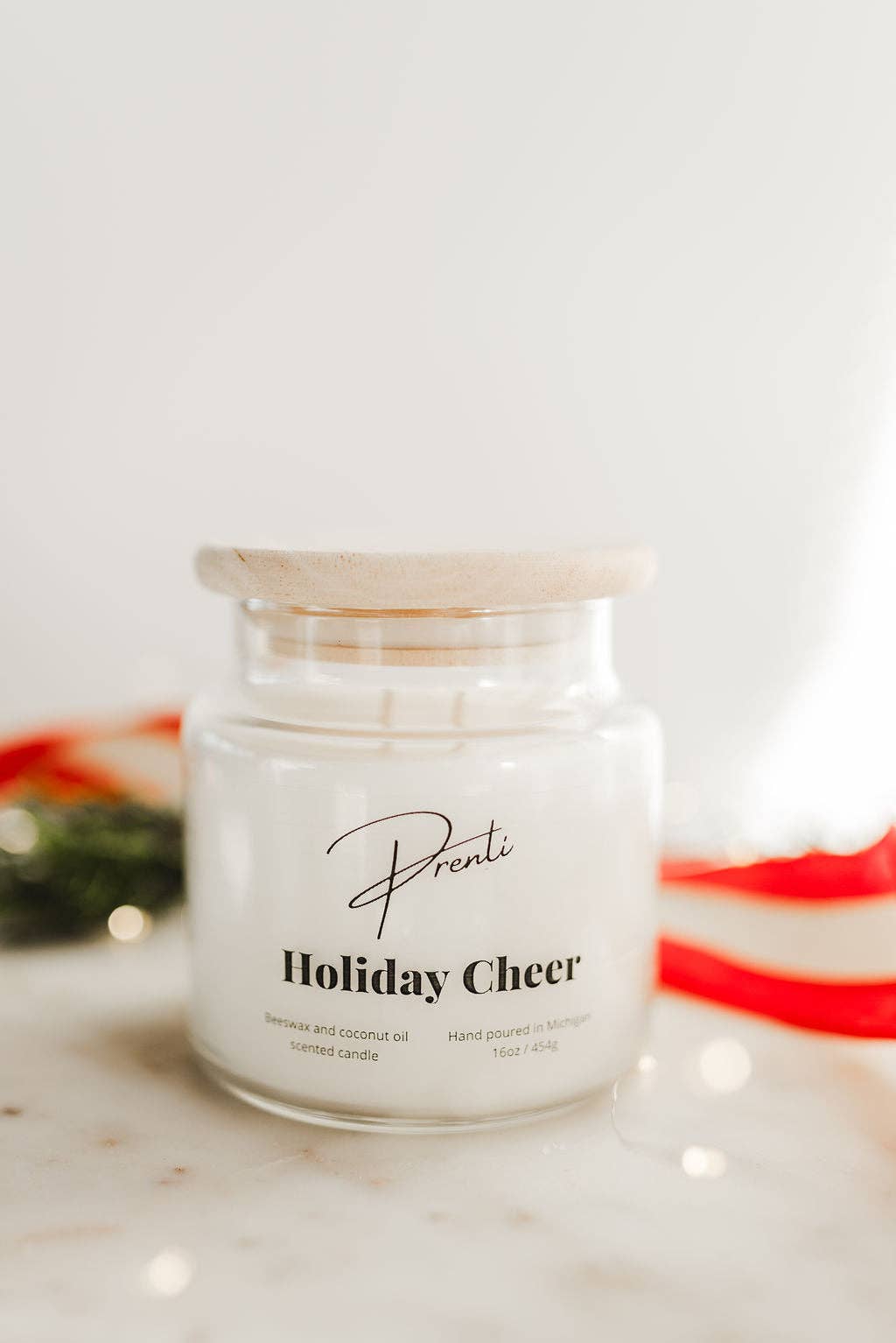 Prenti - Luxury, Non-Toxic Home Fragrance - Wholesale Jar/Filled Candle - Holiday Cheer1