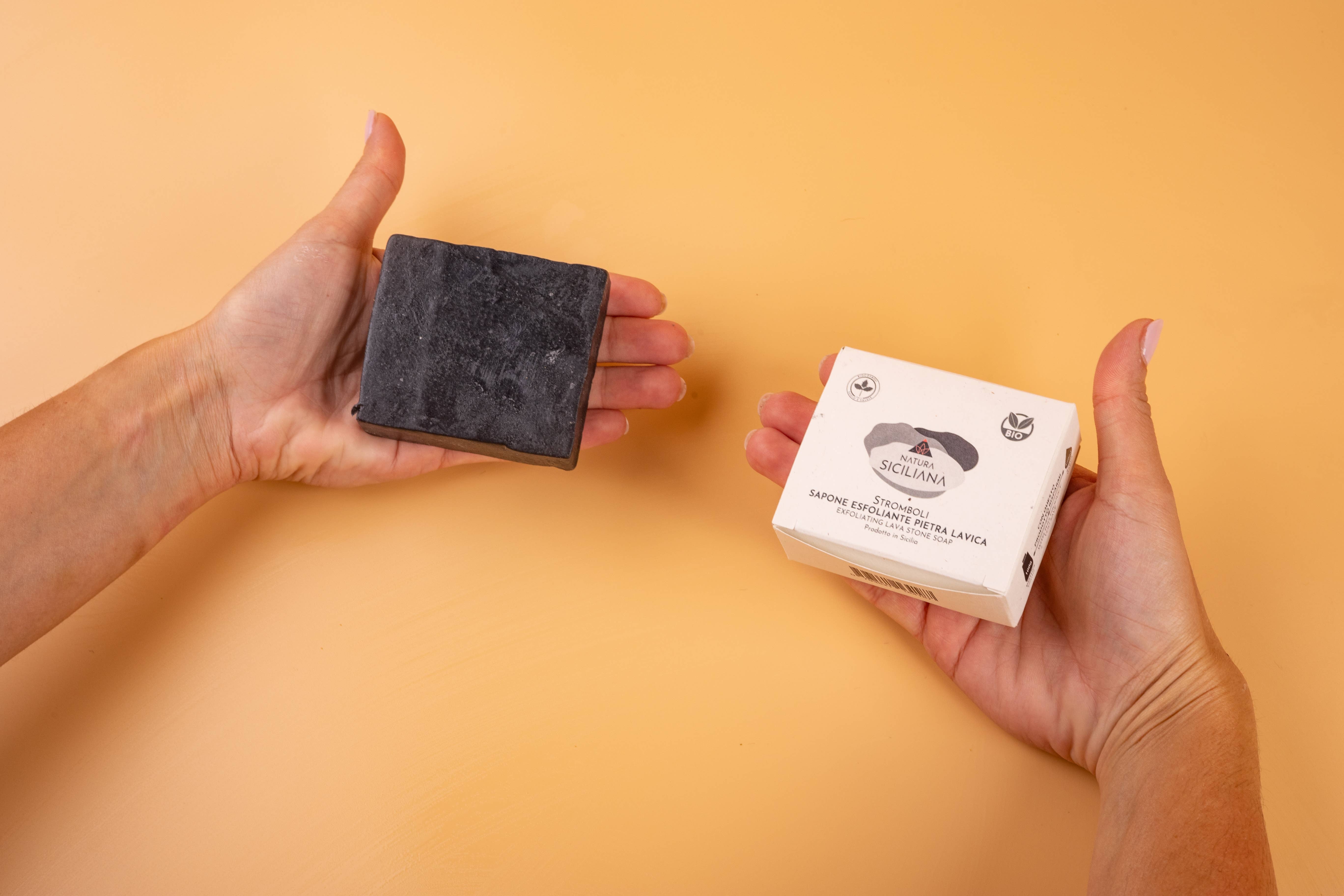 Natura Siciliana - Wholesale Bar Soap - Organic Exfoliating Solid Body Wash Soap with Lava Stone1