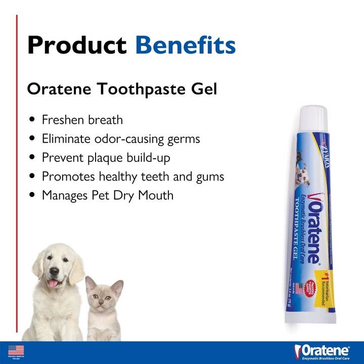 Pet Palette Distribution - Wholesale Pet Toothpaste - Dog - Zymox Oratene Brushless Toothpaste Gel 2.5oz1