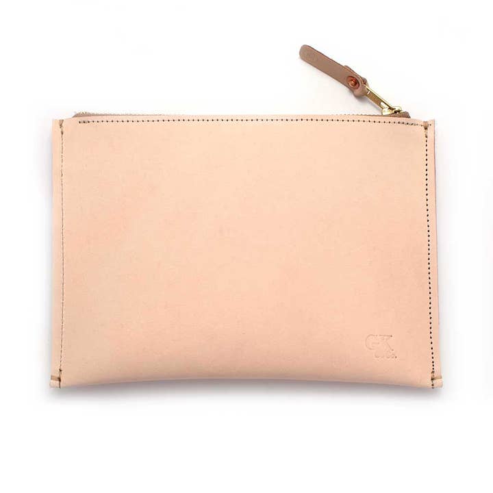 Pochette en cuir tout usage - Blonde pour la vente par General Knot & Co.