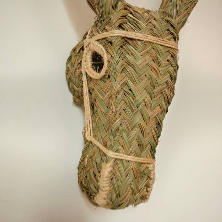 MARRAKECH METACRAFT LTD - Wholesale Dimensionele/3D-muurkunst - Handgeweven rieten ezelmasker met rotandecor4