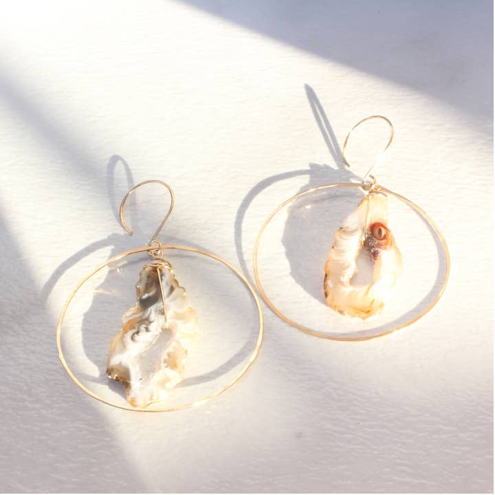 Aros con forma de geoda para venta al por mayor de M.Liz Jewelry