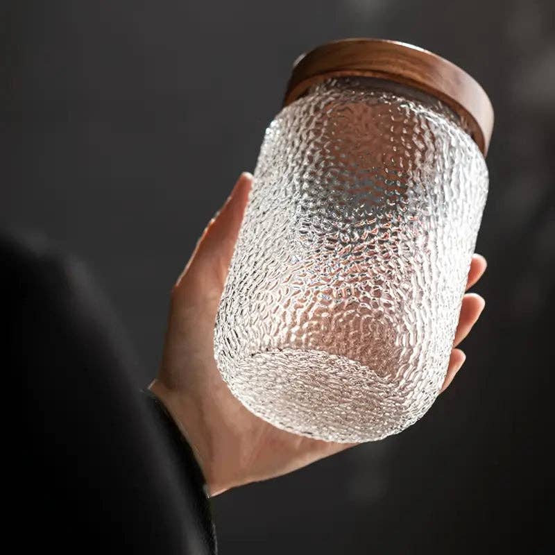 Huis Van Merken - Wholesale Food Storage Container - Airtight Glass Coffee Jars - Wooden Lid Canisters Food Storage1