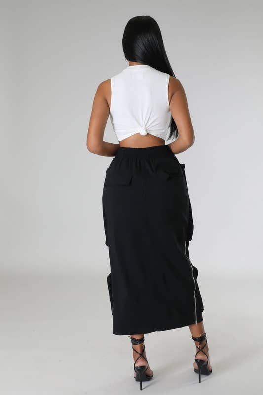 5besties inc - Wholesale Skirt - Women's - Cargo Zip Up Front Skirts5