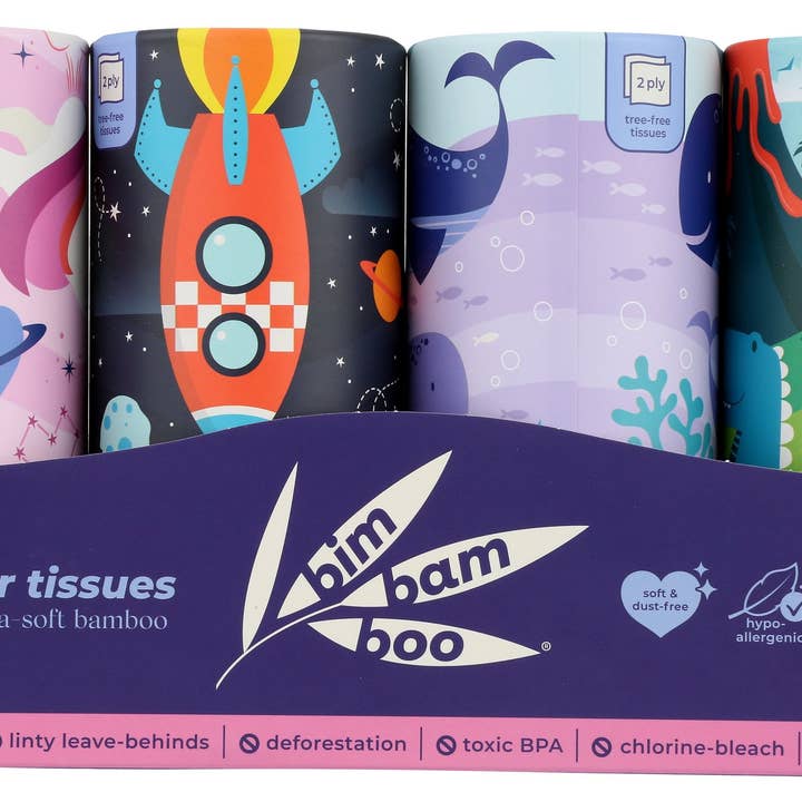 Everyday Supply Co - Wholesale Paper Towels - BIM BAM BOO TISSUES FACIAL TUBE 4PK - Case of 121