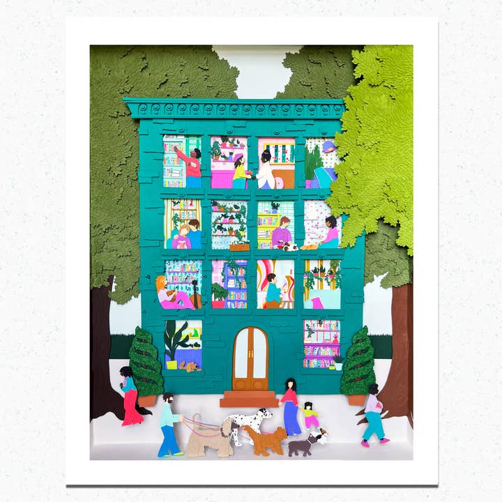 Impression d'art : Nous appartenons les uns aux autres n° 3 (Communauté) pour la vente par Paper for the People