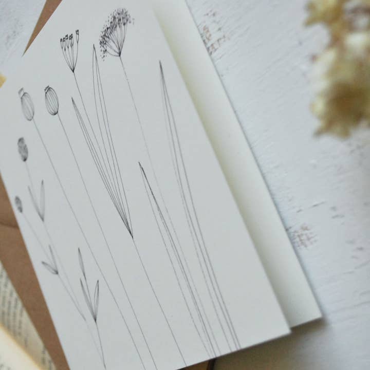 MyDesignPictures - Wholesale Everyday Greeting Card - Graphical Floral Card Folded Card