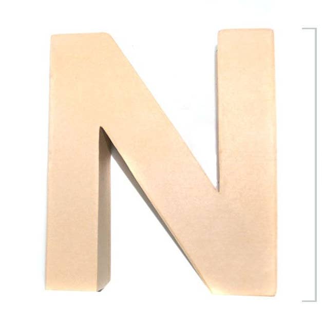 Großbuchstabe 'N' aus Papprest für den Großhandel von Aktual / Dekora Import S.A