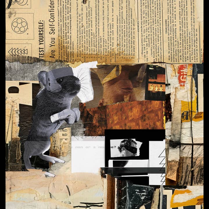 Are You A Man Or A Mouse? <br> Canvas Art Print for wholesale by Michel Keck LLC