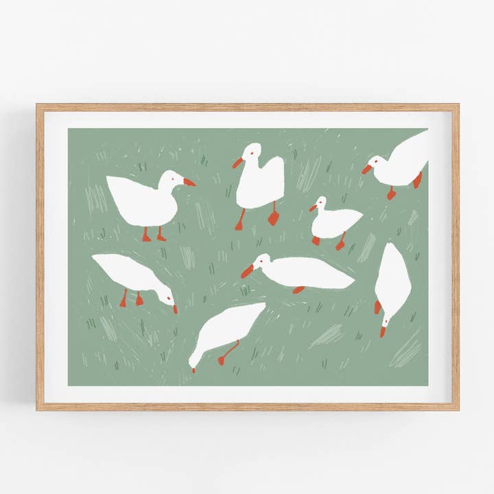 Eline Veldhuisen Illustration - Wholesale Art Print - Ducks - A4 Print0