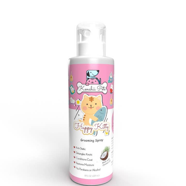 Kenchii Pets Happy Kitty 8oz Grooming Spray for wholesale by Pet Palette Distribution