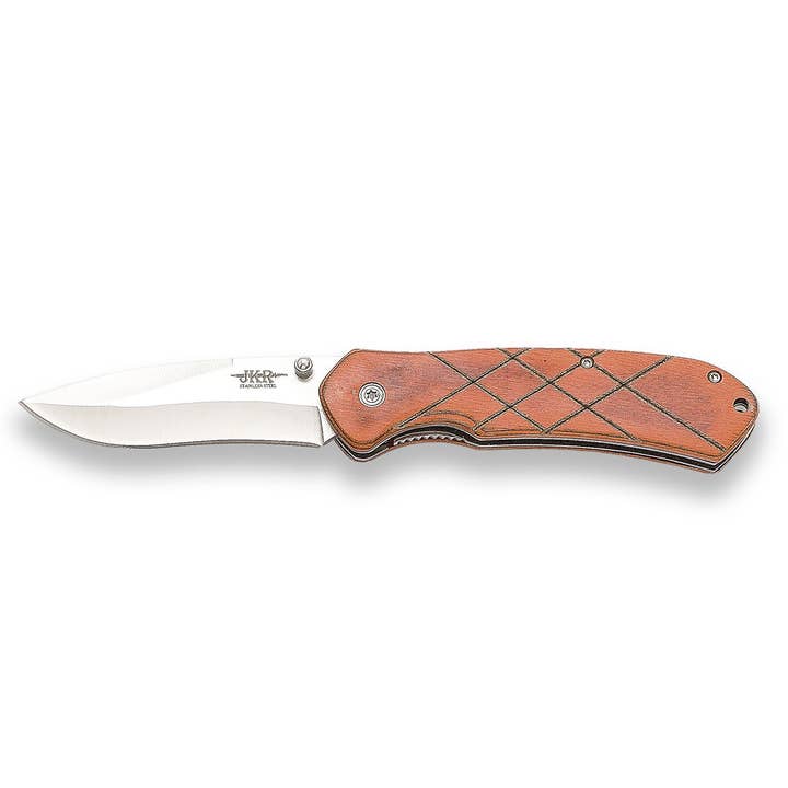 CUCHILLERIA JOKER S.L. – wholesale Fickkniv/Hållare – Röd Trähandtag Kniv 8 cm Blad