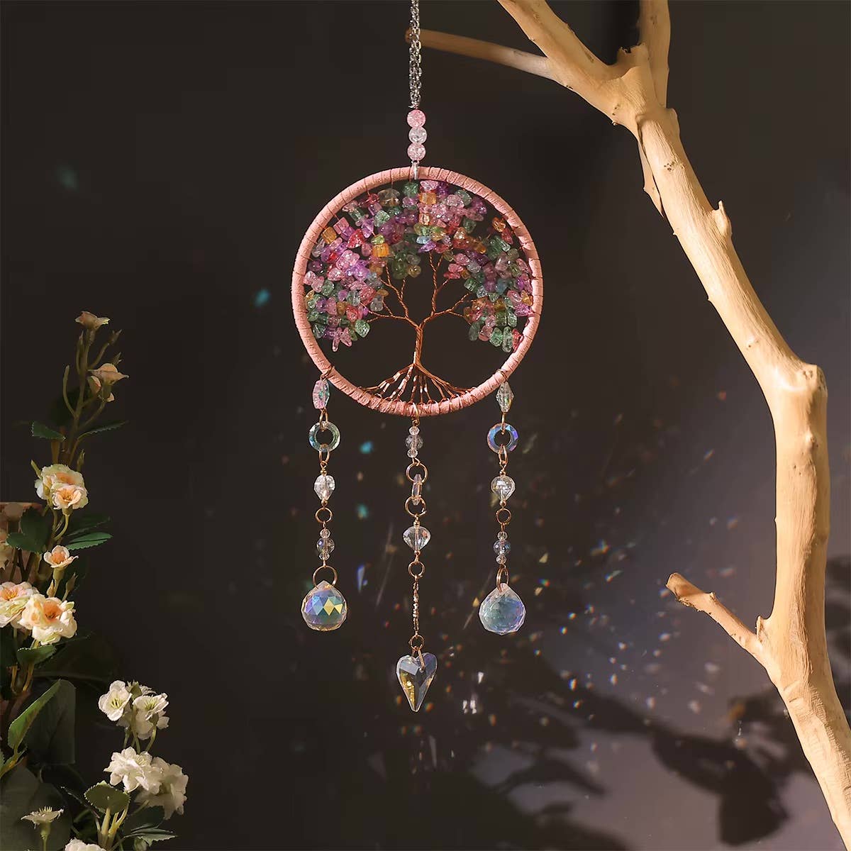 Crystolver (We Cover All Import Fees) - Wholesale Suncatcher - Tree of Life Crystal Suncatchers0