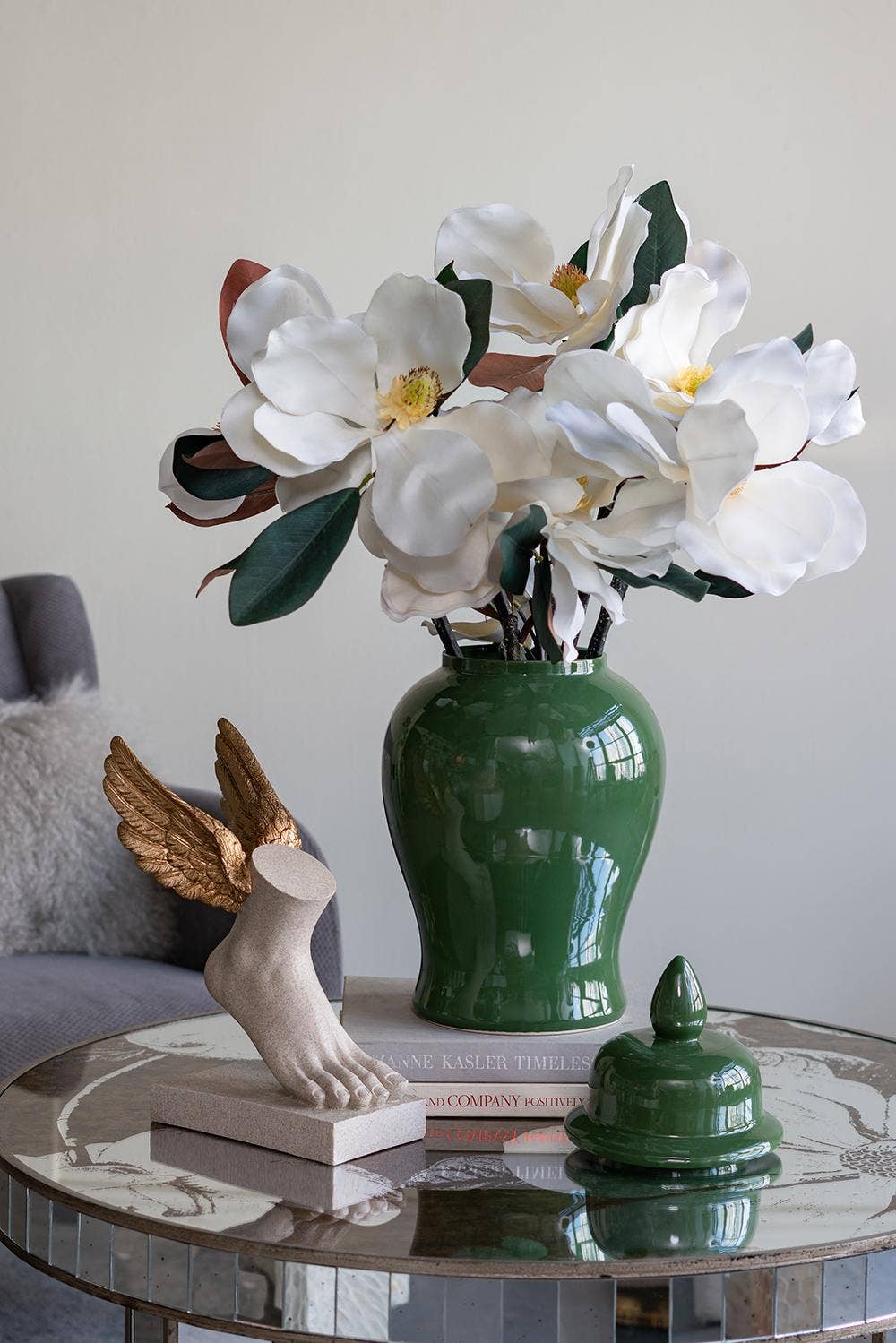 A&B Home Group Inc. – Jarra decorativa por atacado – Pote de Gengibre em Cerâmica Esmeralda D9,5x19"0