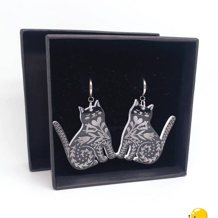 Folk Kittens Earrings for wholesale by Activitea