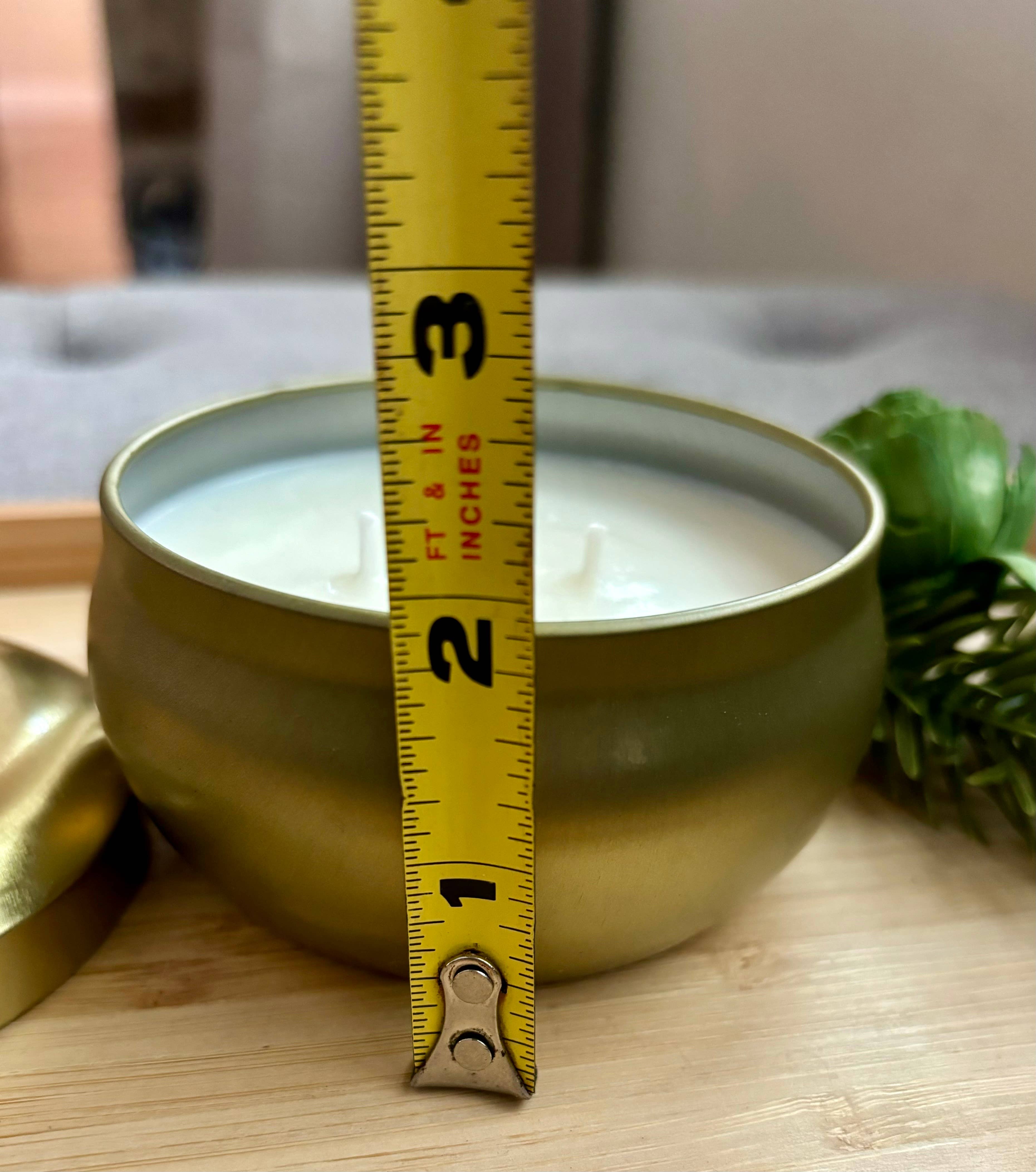 Thy Will Bee Done Apiary - Wholesale Travel Candles - 6oz Gold Bubble Tin Candle, Scented Soy Wax Candles7