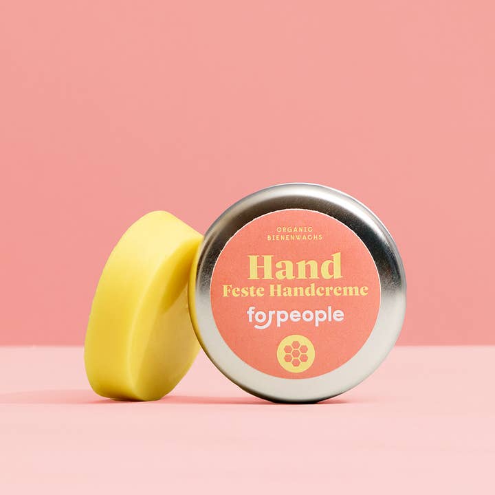 forpeople - Vente Crèmes/lotions pour les mains - Crème pour les mains solide à la cire d'abeille, biologique et sans plastique - 30g
