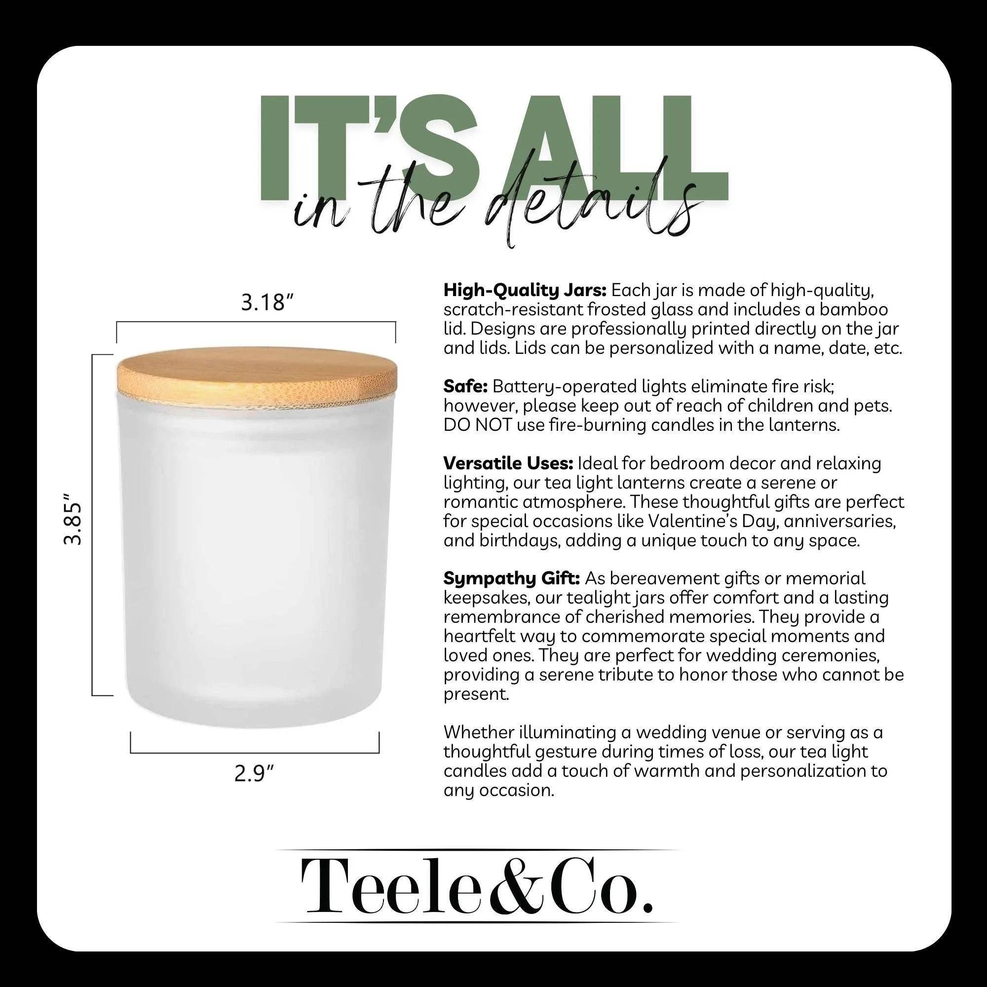 Teele and Co. - Wholesale Tea Light Candles - Sunflowers and Humming Birds Stained Glass Candle Jar with Tea Light6