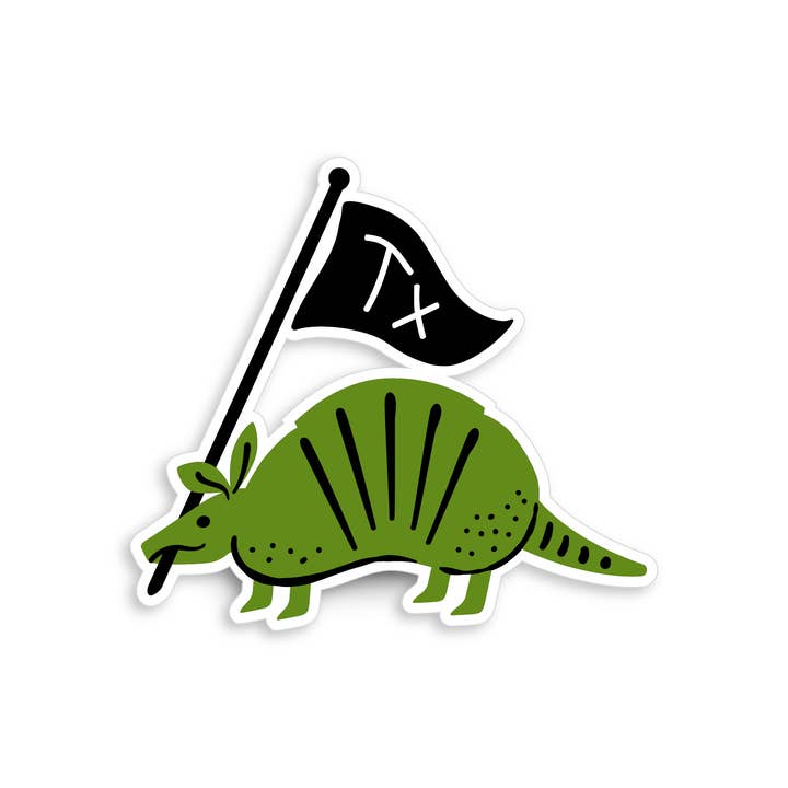 Texas Armadillo Sticker Western Vinyl for wholesale by Yonder Goods