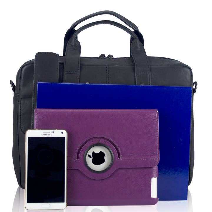 Sunsa - Venta al por mayor Bolsa de portátil - Hombre - Bolso para laptop de hombre Sunsa de cuero, 14 pulgadas7