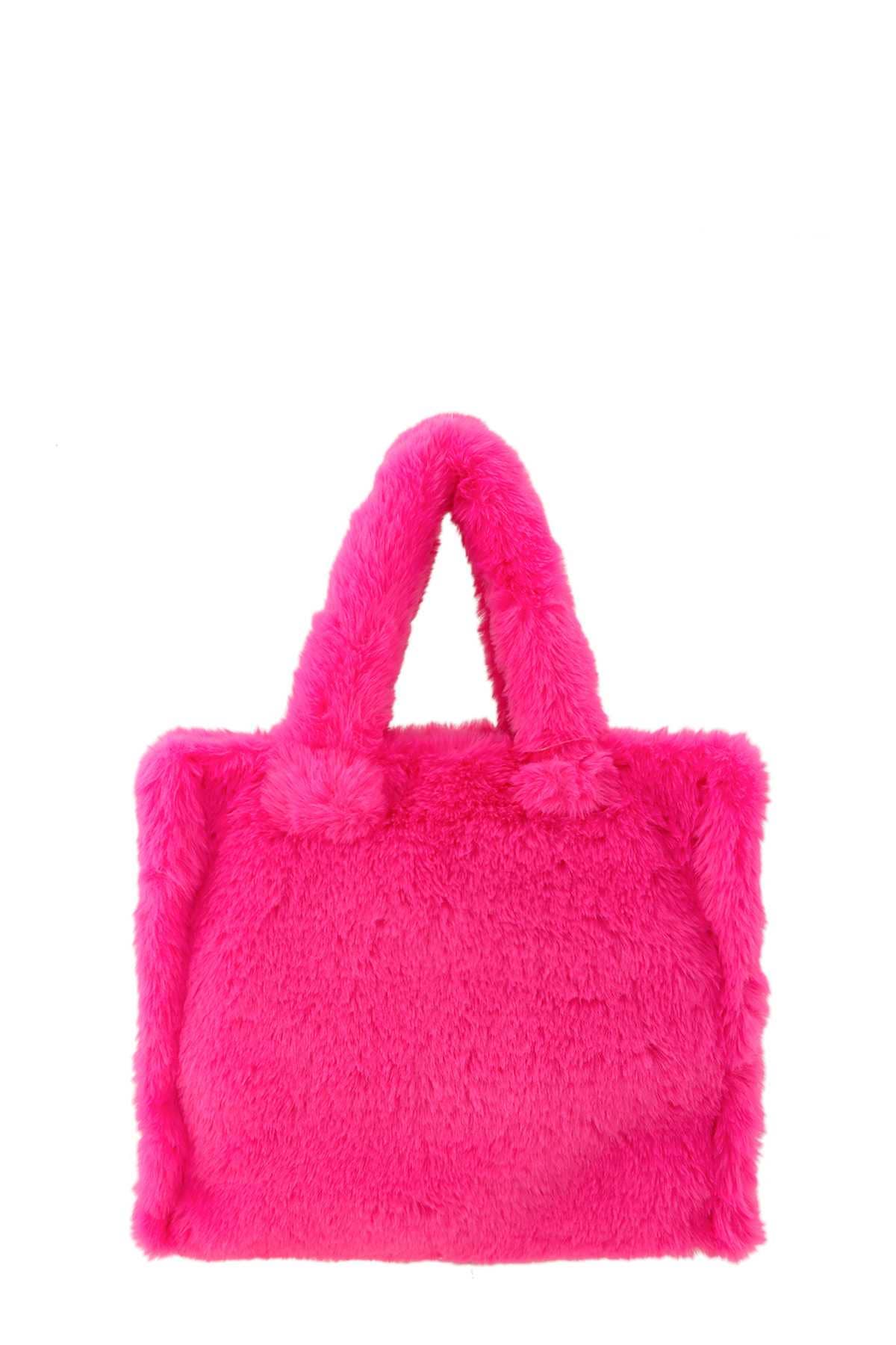 anbfashion - Wholesale Top Handle Bag - Women's - MINI FAUX FUR HAND AND CROSSBODY BAG 22866