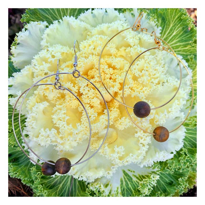 Orecchini a Cerchio Tiger's Eye per la vendita all'ingrosso da parte di TillyRuth