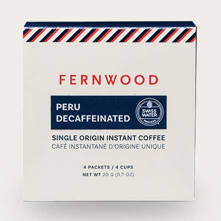 Fernwood Coffee single-origin Peru instant Decaf for wholesale by Fernwood Coffee Company