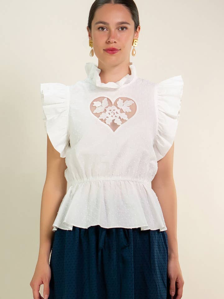 White Heart "Sirsna" Top for wholesale by Kristinit