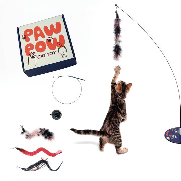 Paw Pow Interactive Cat Wand Toy for wholesale by Paw Paw by Jeanne