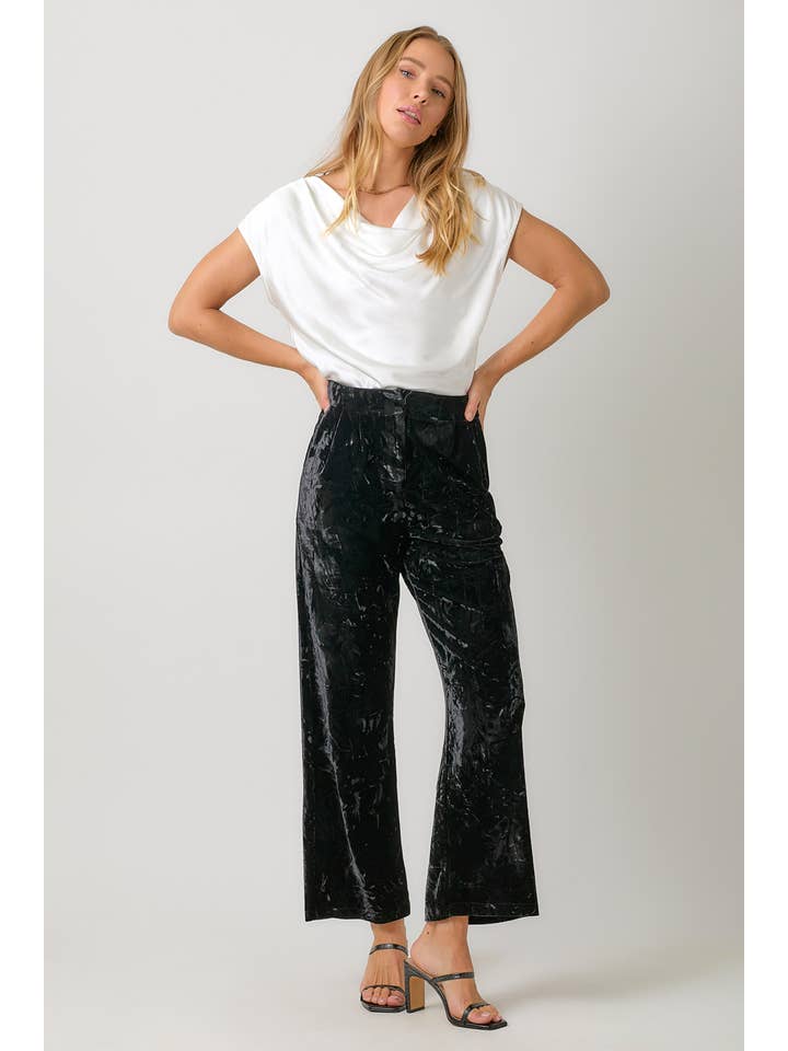 Mystree - Wholesale Pants - Women's - 60784 Crinkle Velvet Trousers6