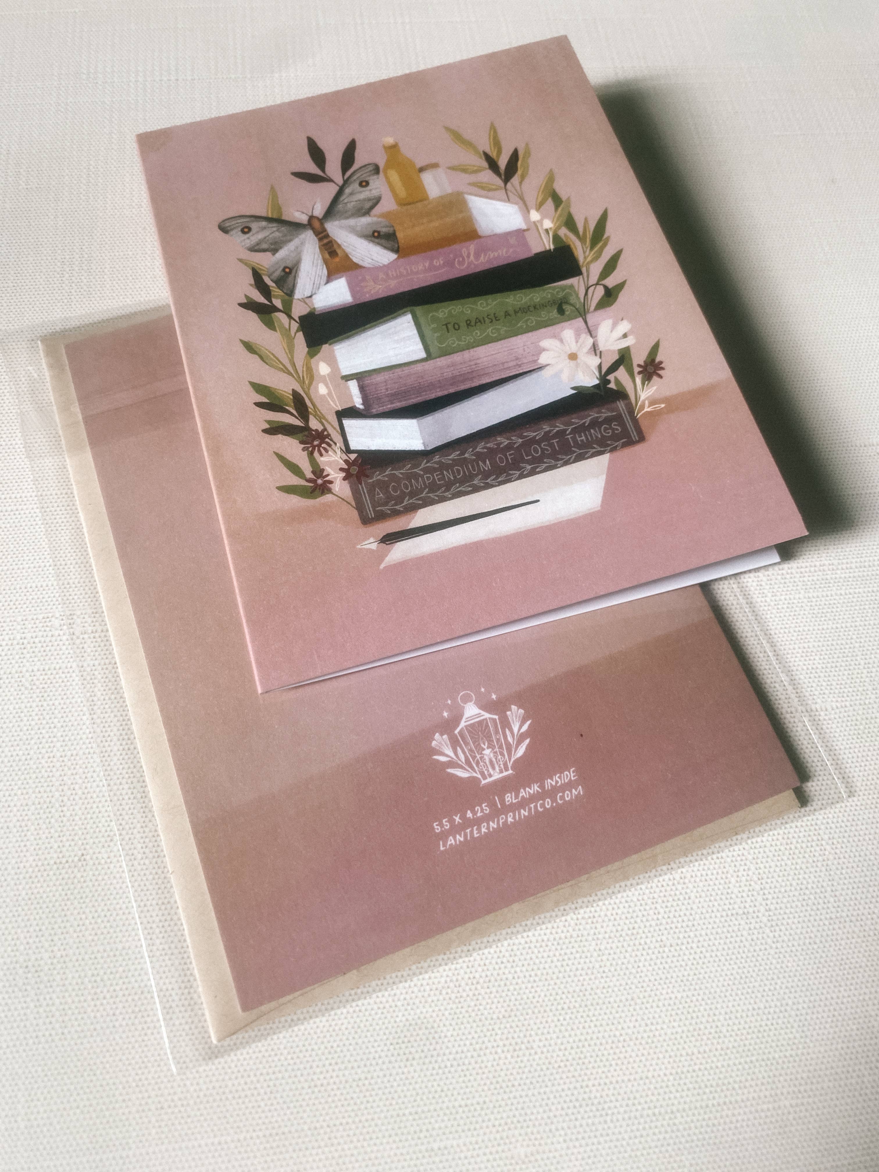 Lantern Print Co. - Wholesale Everyday Greeting Card - Greeting Card: Light Academia; A2 folded, blank2
