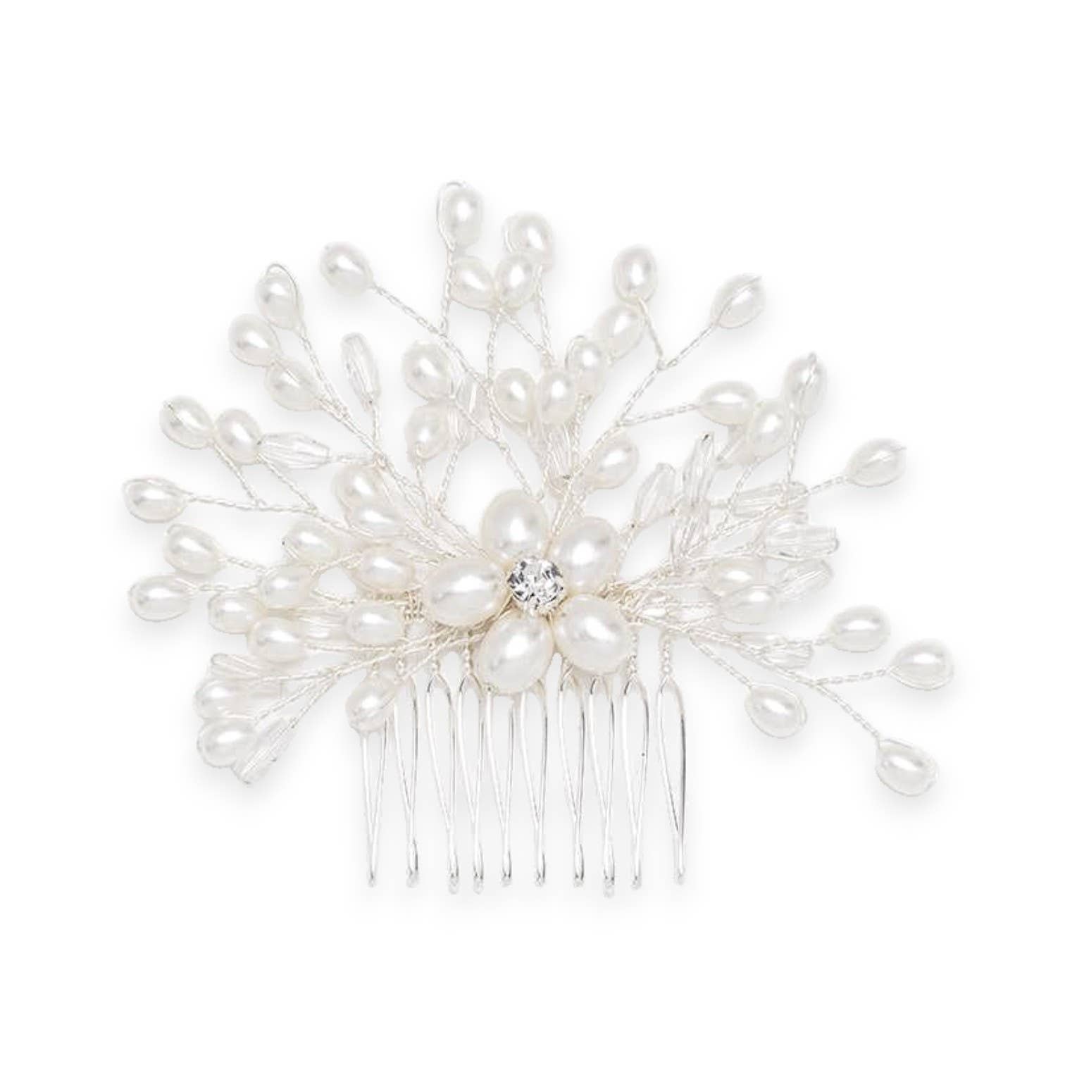 Silber Kristall-Haarkamm für den Großhandel auf Faire