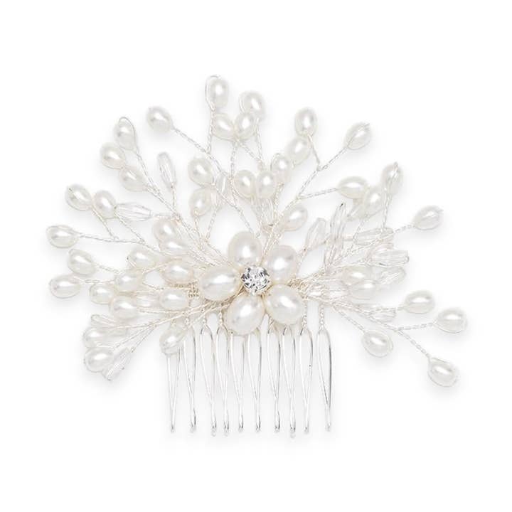 Silber Kristall-Haarkamm für den Großhandel auf Faire0