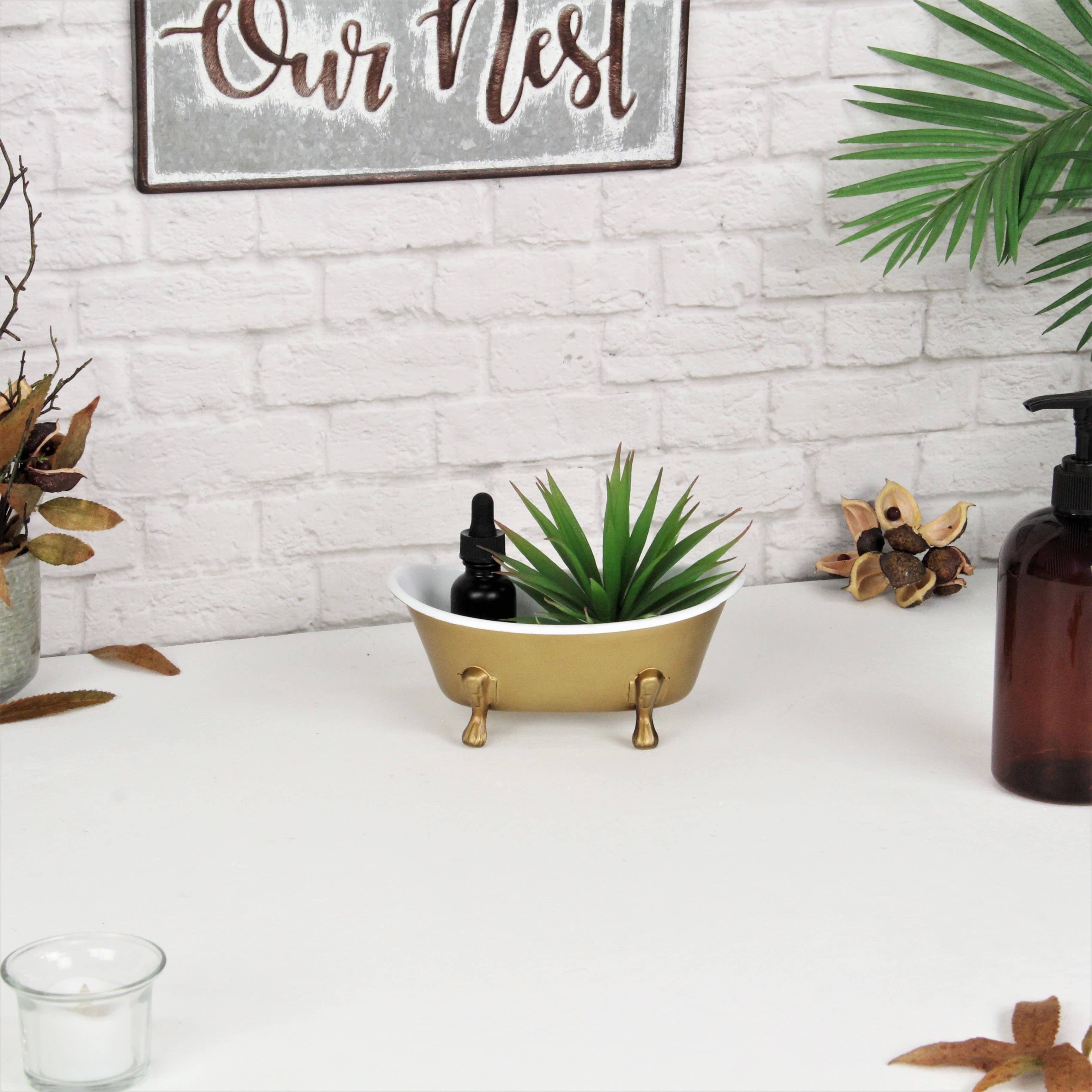 Cheungs Home Decor - Wholesale Bath Caddy - Lavande Metal Fleur-de-Lis Tub Decor - Gold12