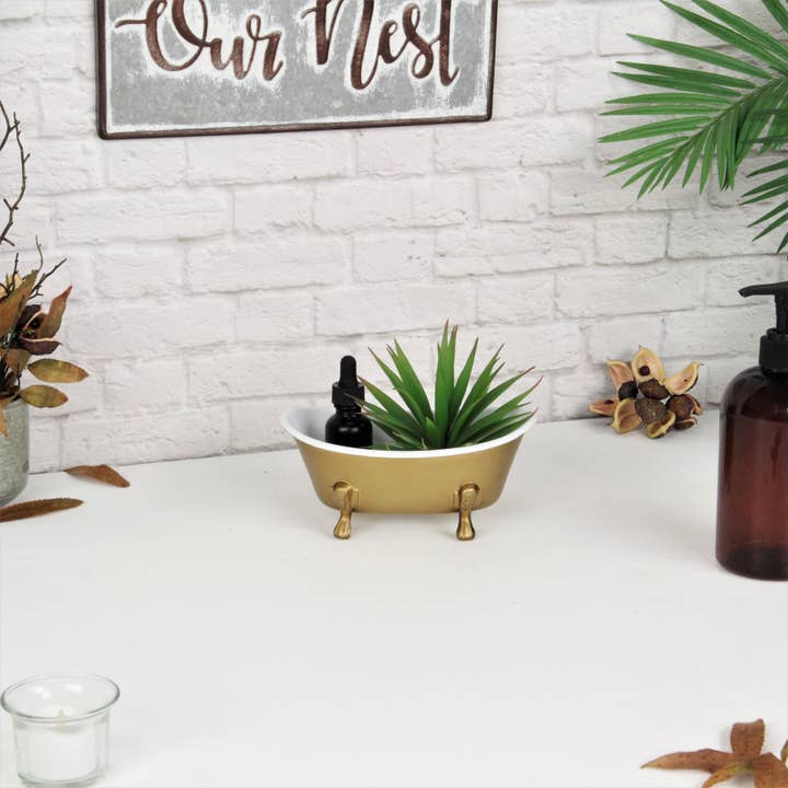 Cheungs Home Decor - Wholesale Bath Caddy - Lavande Metal Fleur-de-Lis Tub Decor - Gold12