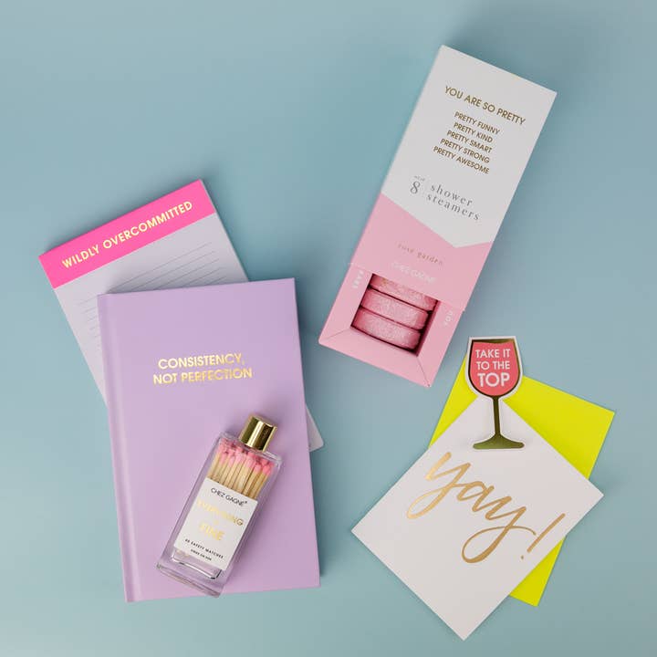 Chez Gagné - Wholesale Notepad - Wildly Overcommitted - Lined Notepad - Bright Pink - 65 perforated pages - 5x8 10