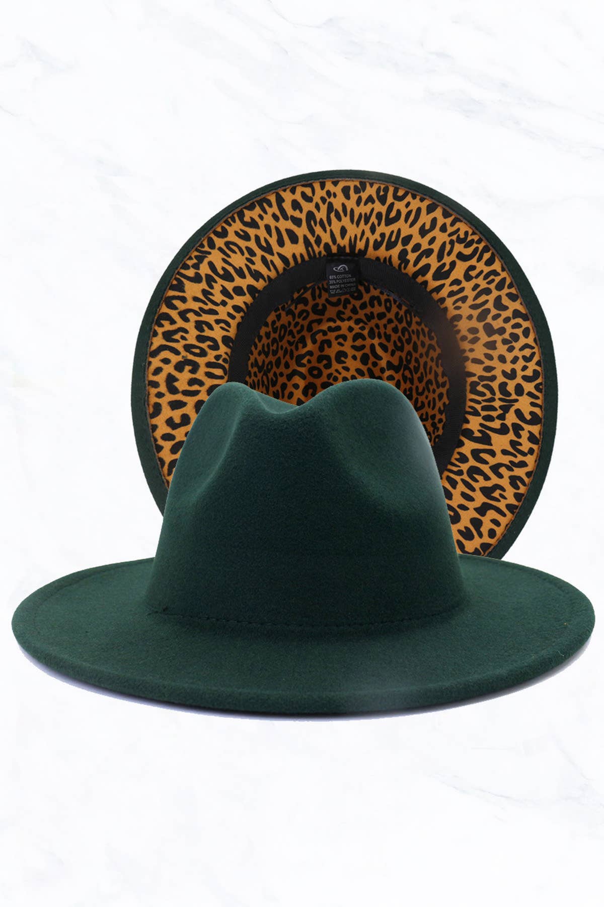 Suzie Q USA - Wholesale Fedora - Women's - Double Sided Color Matching Leopard Jazz Hat2