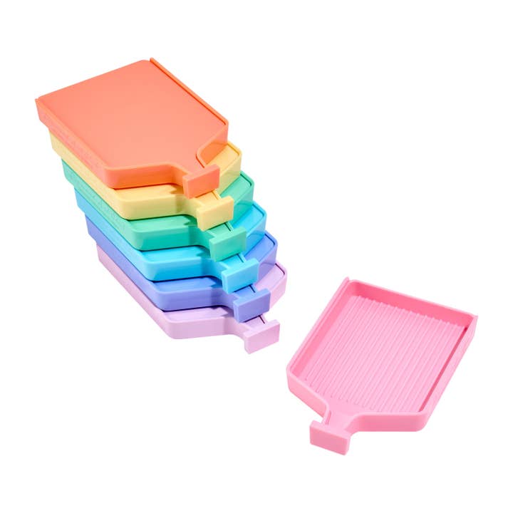 Pastel Rainbow Trays - Large (Set of 7) for wholesale by Diamond Art Club