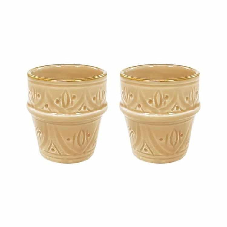 High crafty – Chávena de chá por atacado – Chávenas de Café Expresso em Cerâmica Marroquina Decoradas à Mão com Ouro Puro2