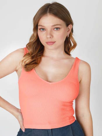NIKIBIKI Women Seamless Plain Jersey Racerback Tank Top - Sleeveless Tops  for Women |One Size Fit with Multiple Colors NS5211