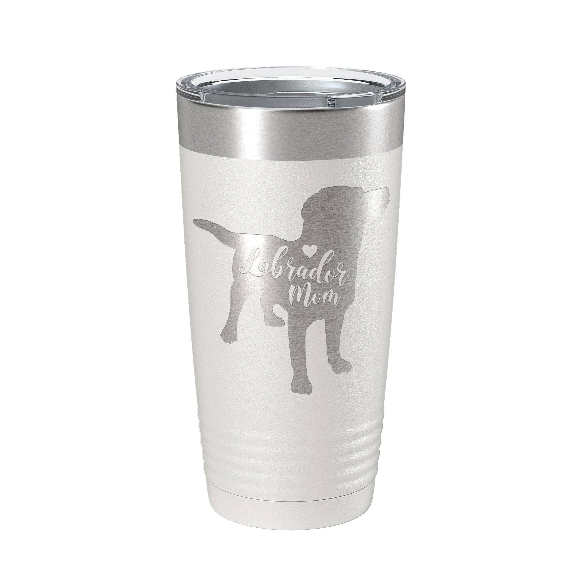 CarveBright - Vente Gourde/bouteille isotherme - Tasse de voyage Labrador Retriever Lab Mom Gumbler pour chien, cadeau, tasse à café isolée gravée au laser, 20 oz1