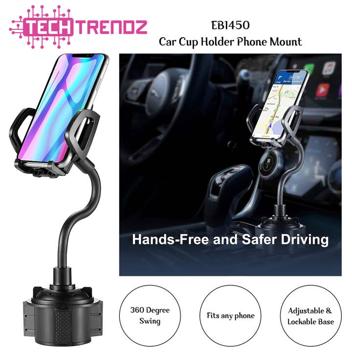 Tech Trendz - Wholesale Phone/Tablet Stand - Car Cup Holder Phone Mount