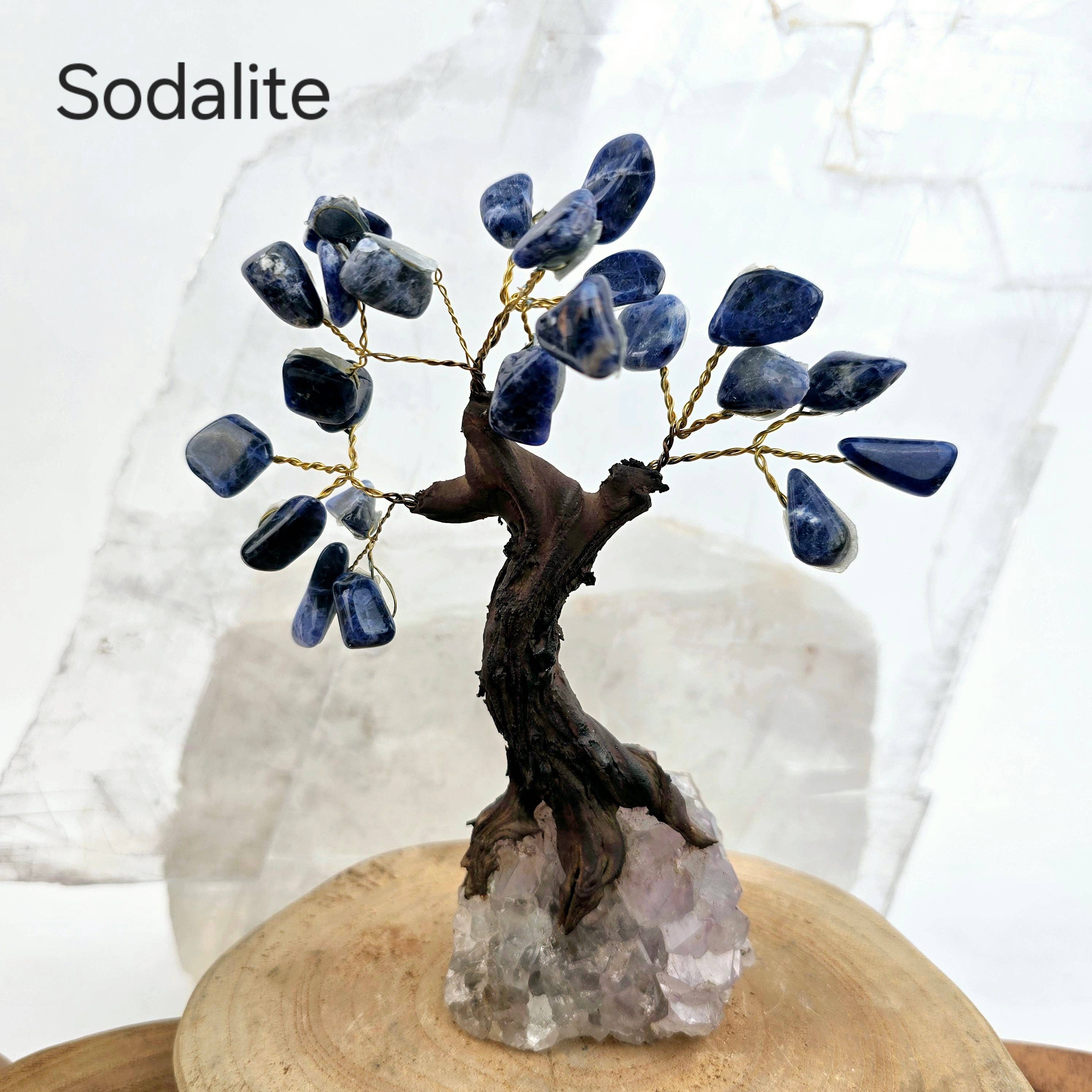 Rock Paradise - Wholesale Spiritual Stone/Crystal - Tumbled Gemstone Tree with Amethyst Crystal Base0
