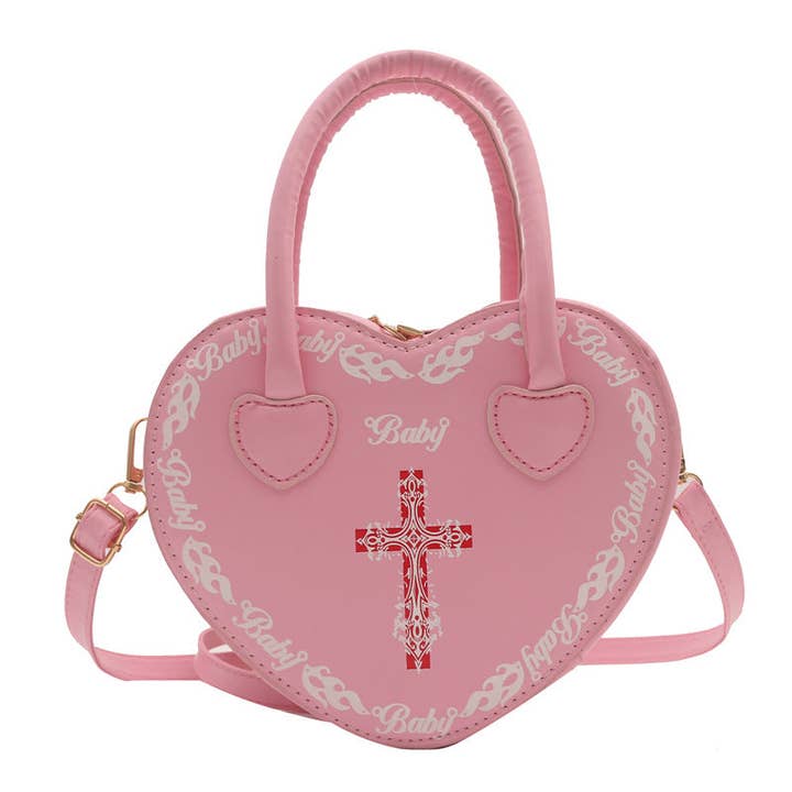 SALINA TRADING INC - Wholesale Shoulder bag – women's - Studded Gothic Punk Heart Shoulder Bag Small Square10