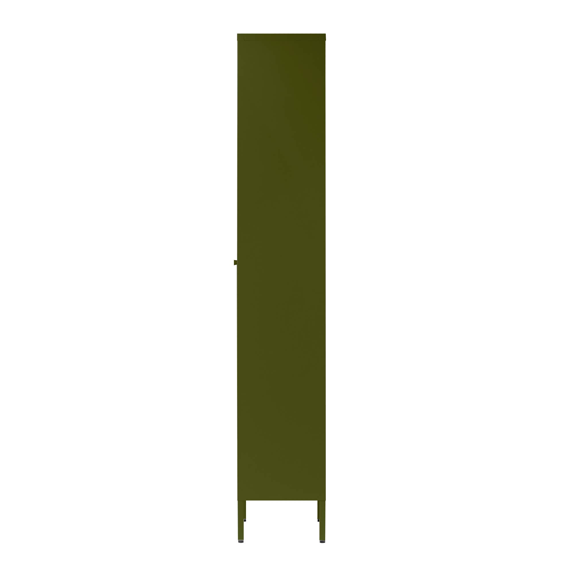 Glamour Home - Wholesale Bookcase - Avis 71-inch Dark Green Metal Cabinet with Clear Door3