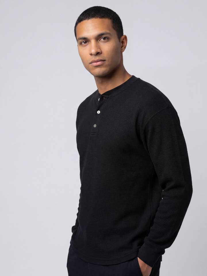 Harbor Thermal Henley for wholesale by Original Paperbacks