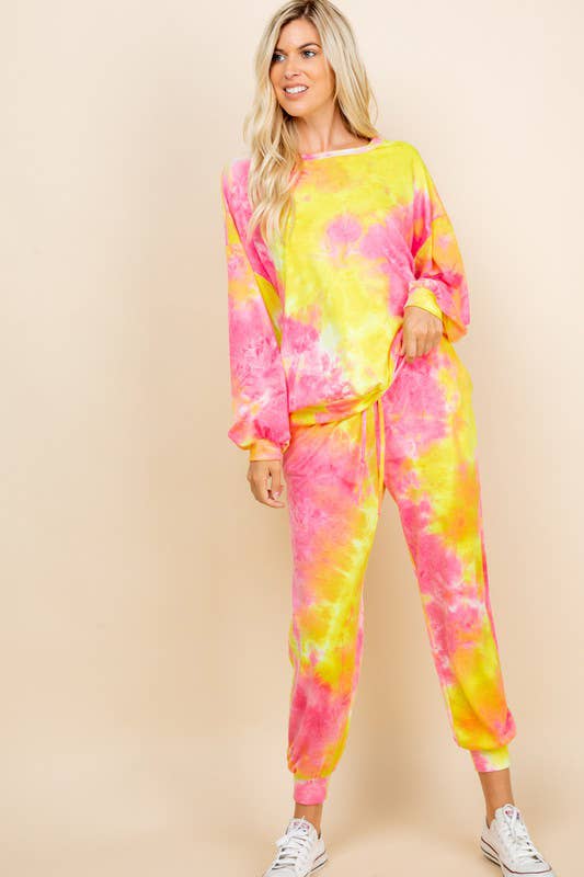 Emerald Collection - Venta al por mayor Sudadera - Mujer - ETK-8160 French Terry Tie Dye Corte relajado4