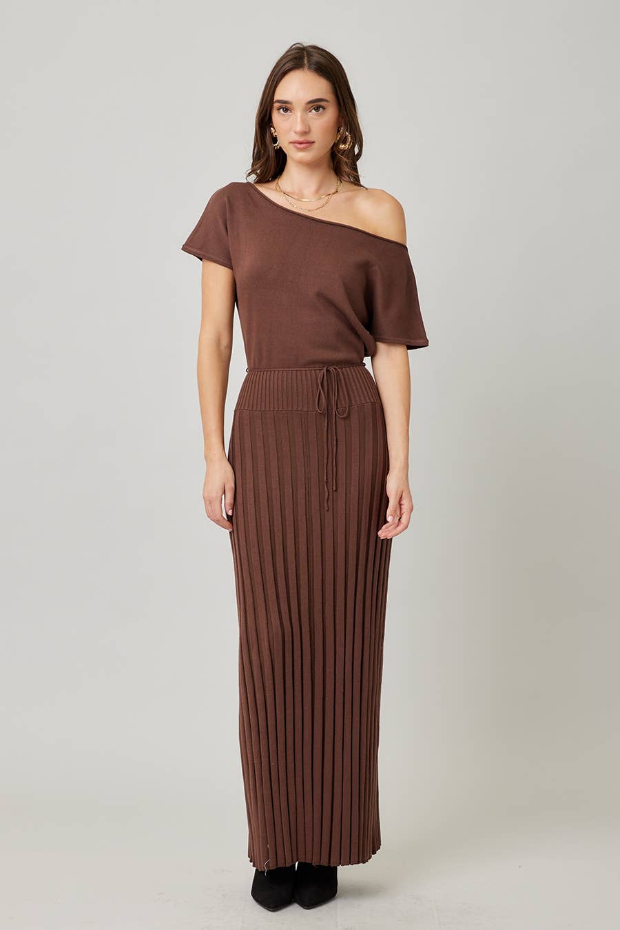 ILLA ILLA - Wholesale Dress - Women's - Knit Pleat Maxi Dress 12